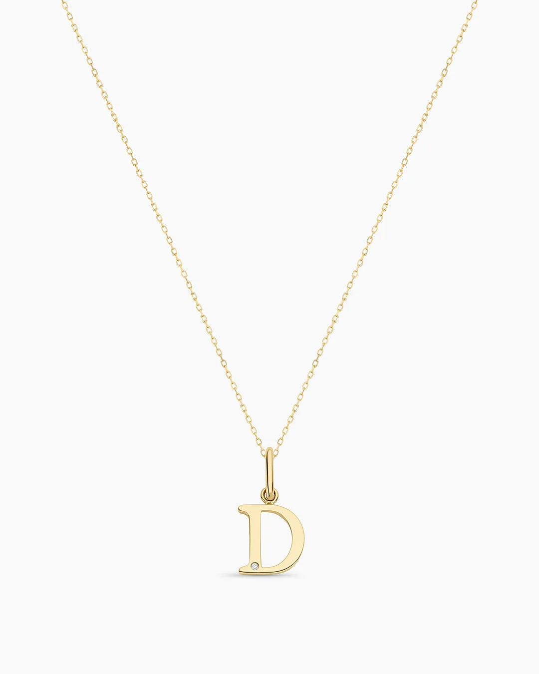 Diamond Vintage Alphabet Charm Necklace