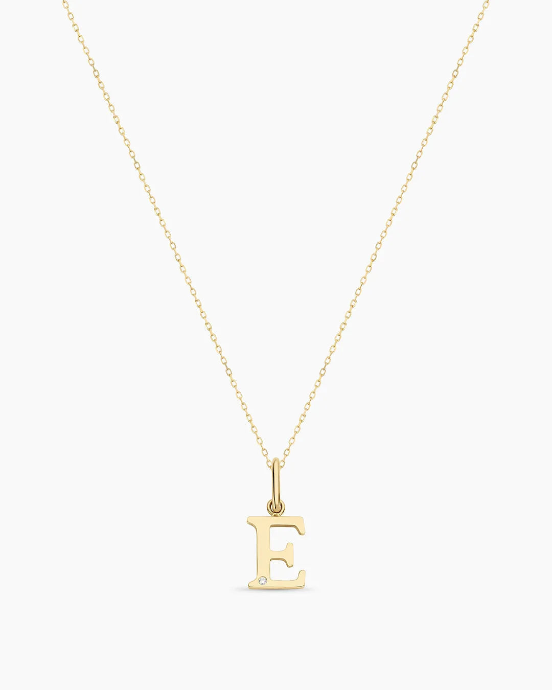 Diamond Vintage Alphabet Charm Necklace