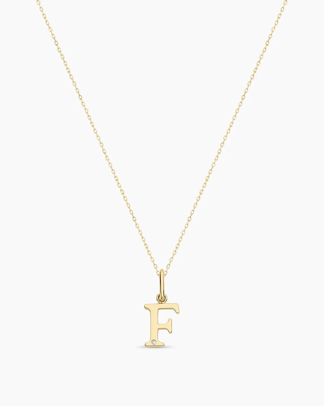 Diamond Vintage Alphabet Charm Necklace