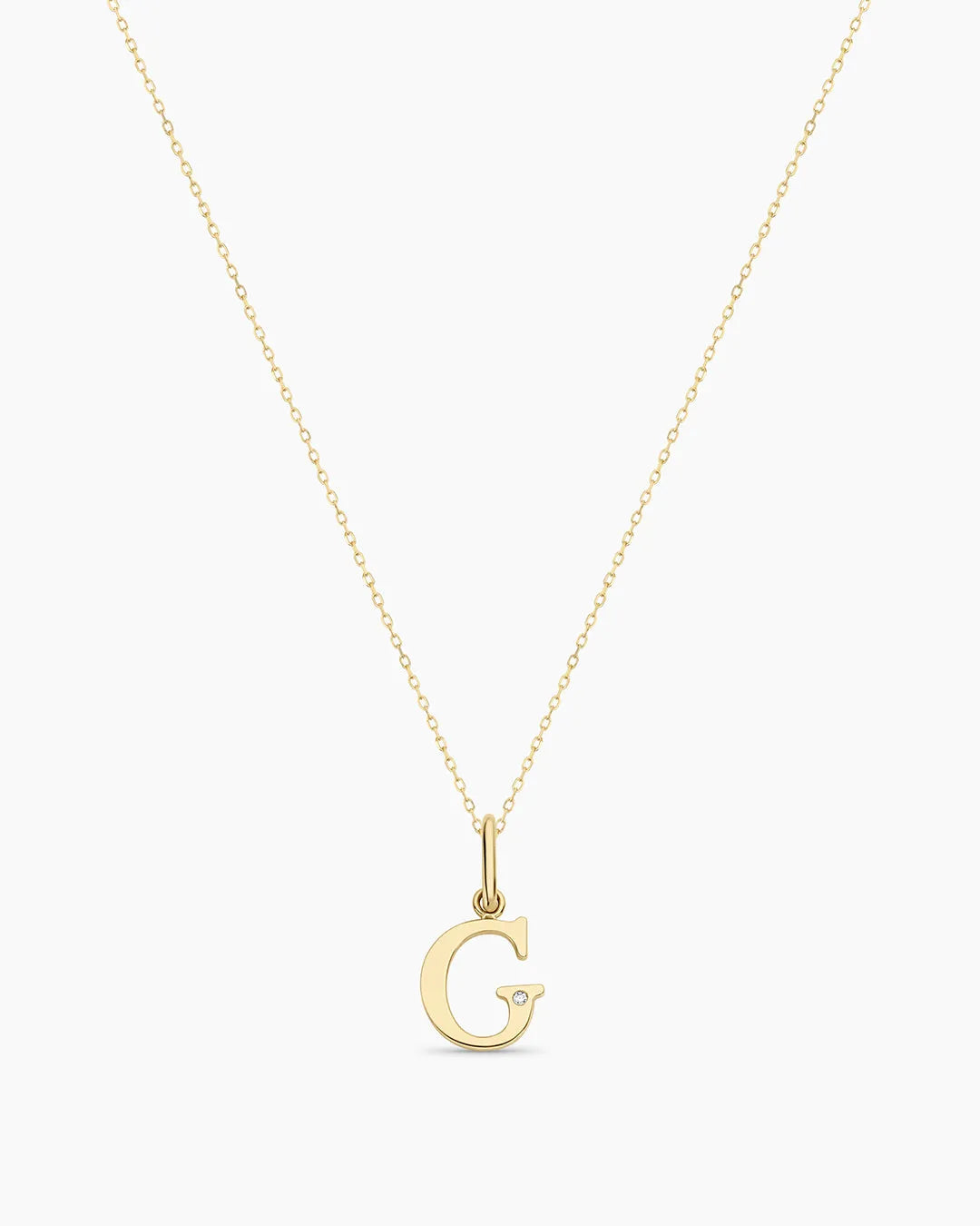 Diamond Vintage Alphabet Charm Necklace