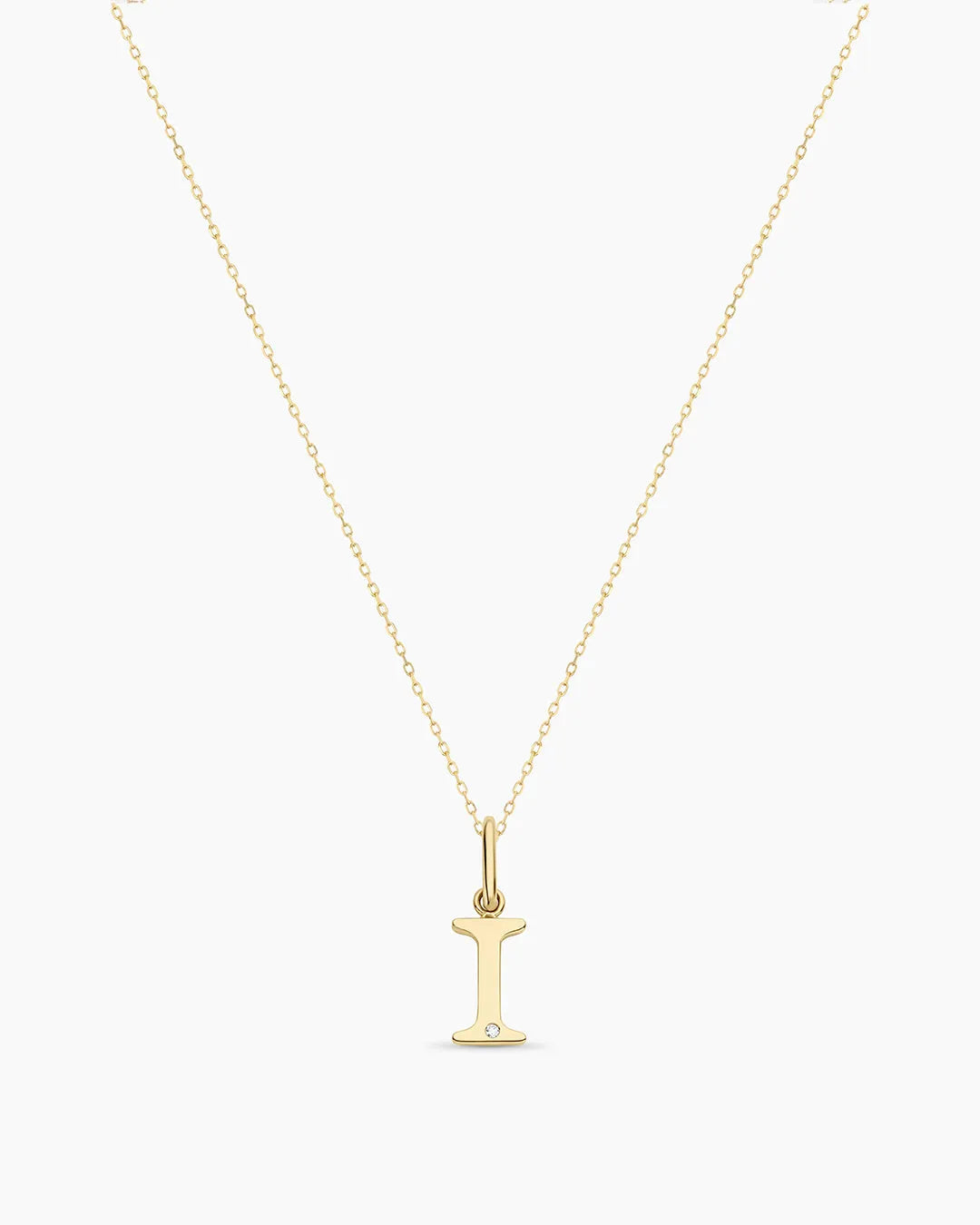 Diamond Vintage Alphabet Charm Necklace