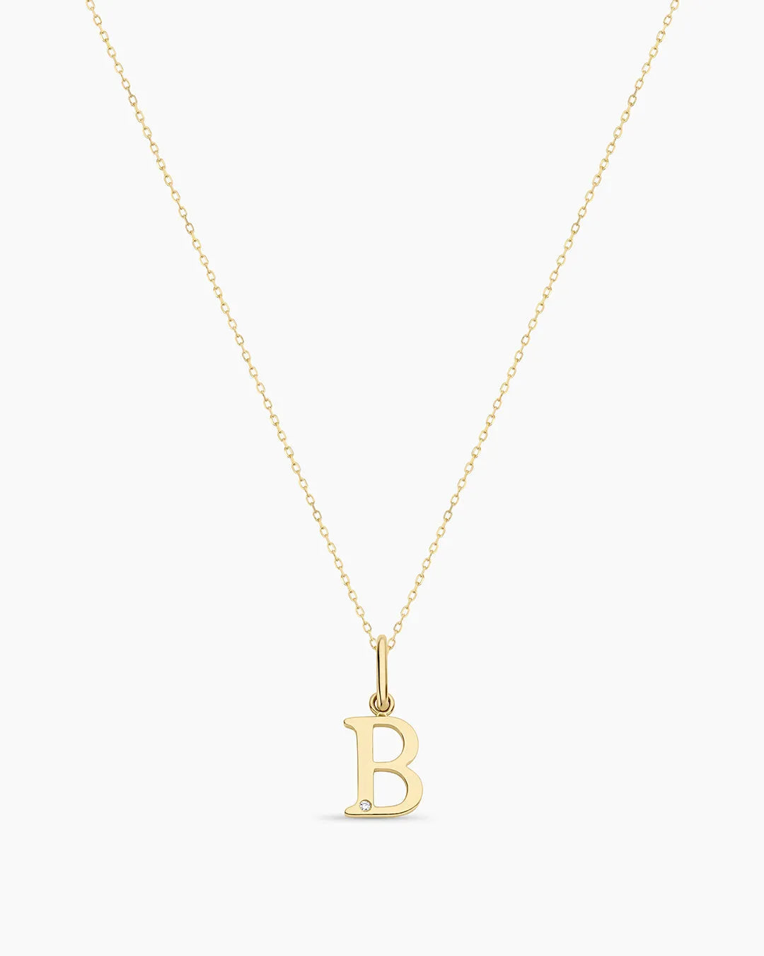 Diamond Vintage Alphabet Charm Necklace