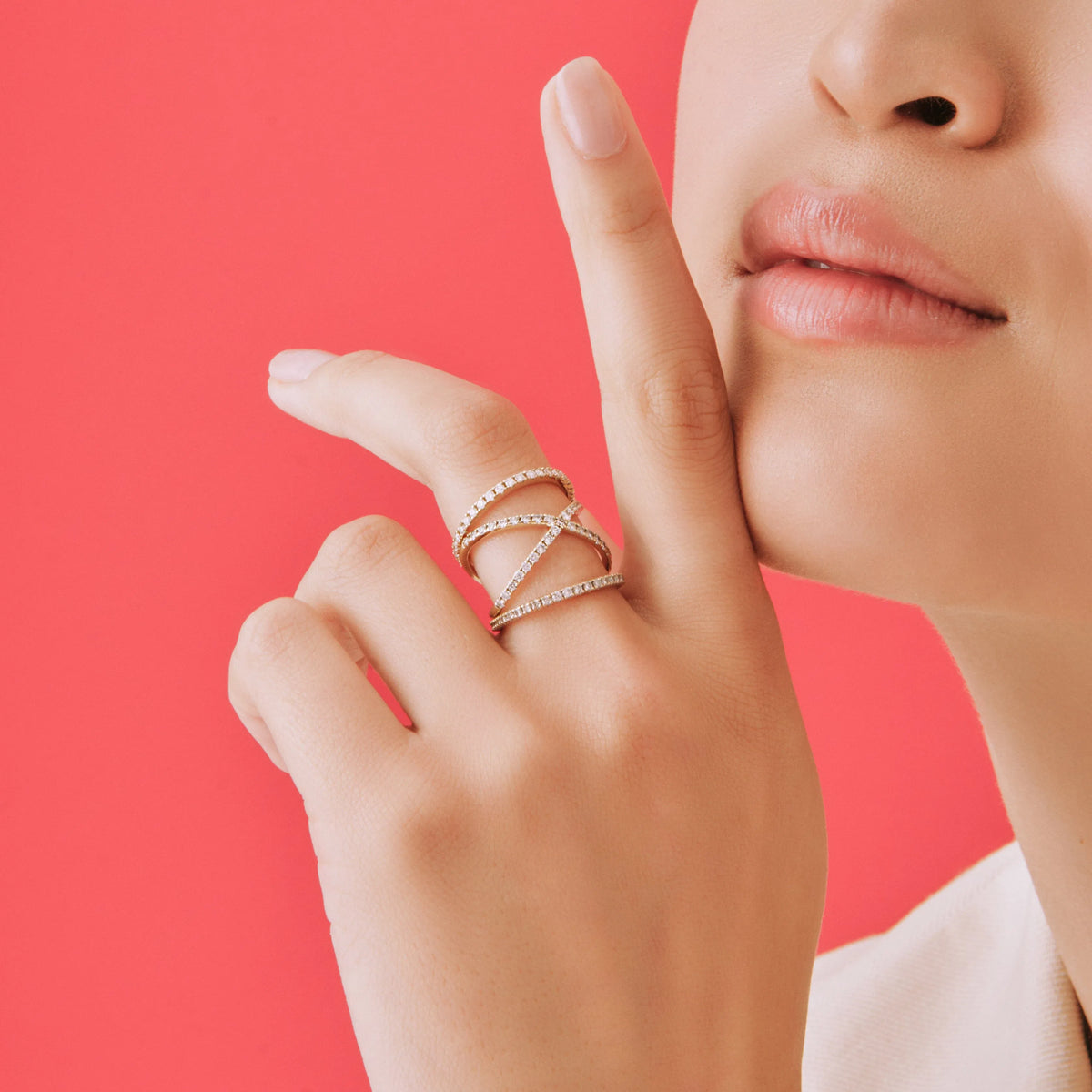Diamond X Ring