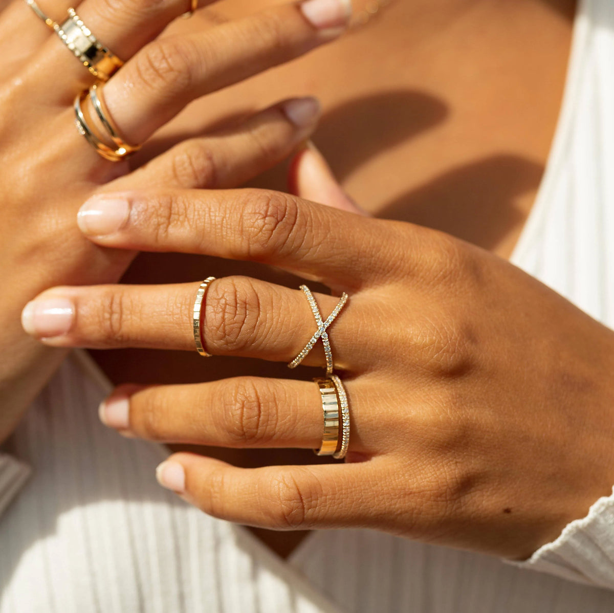 Diamond X Ring