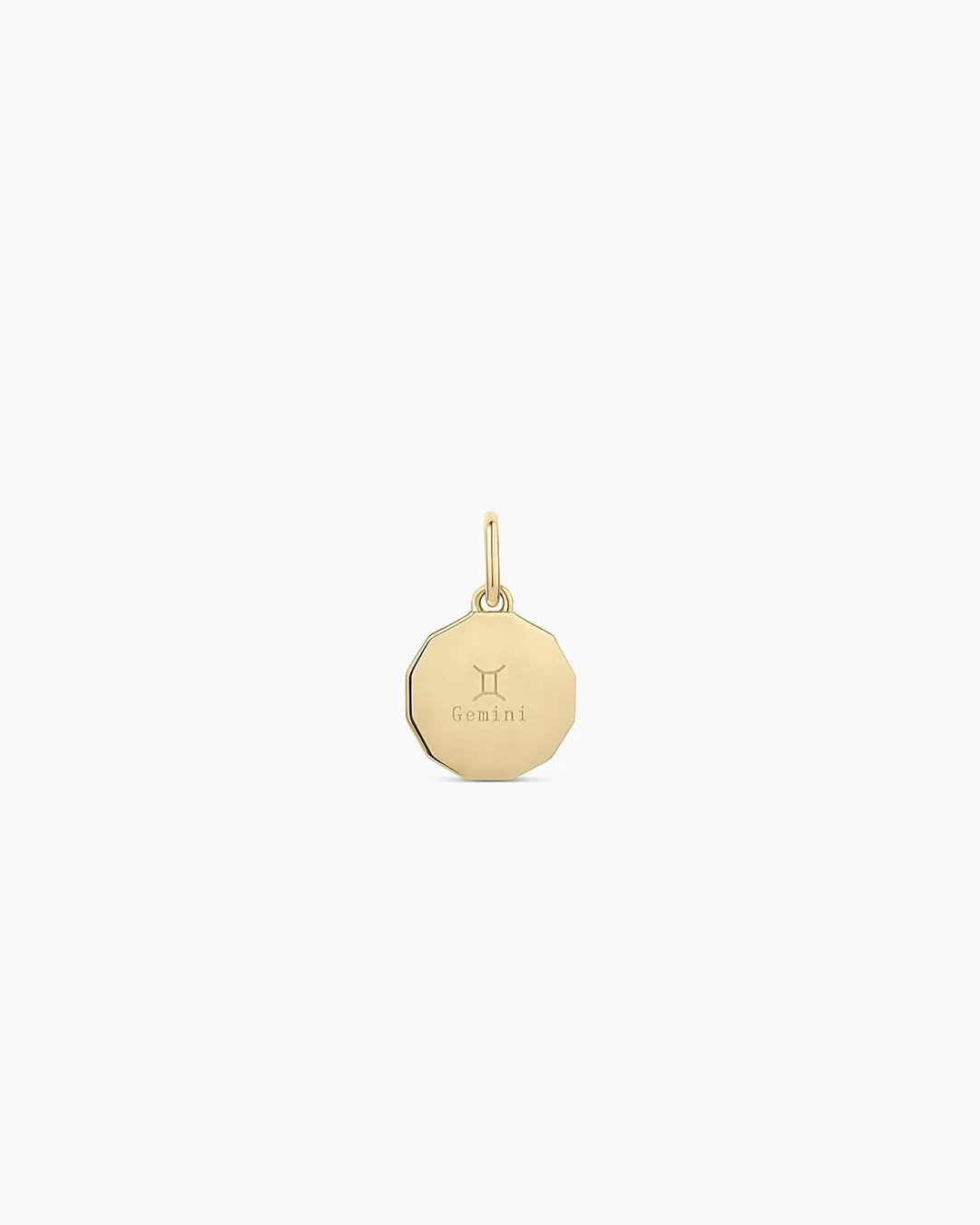 Diamond Zodiac Coin Charm in 14K Gold