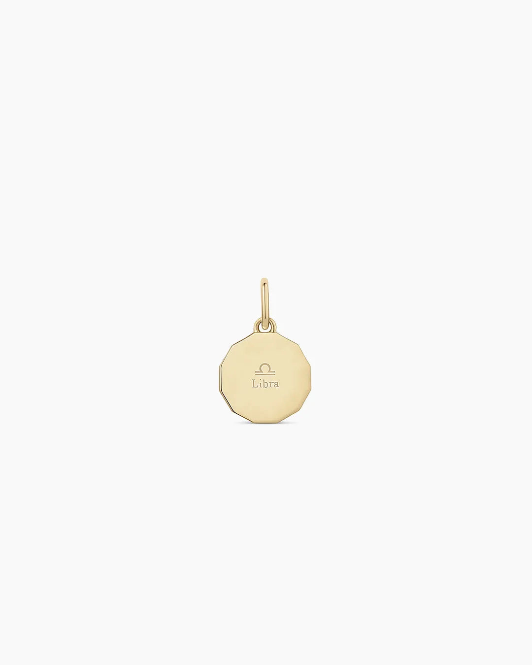 Diamond Zodiac Coin Charm in 14K Gold