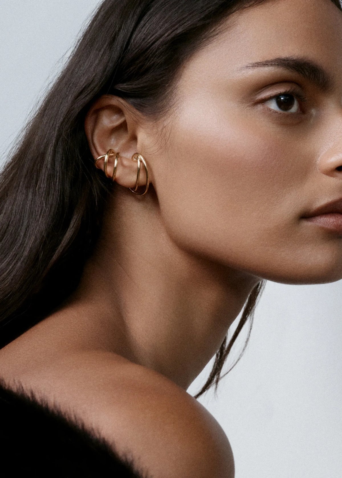 Dual Curve and Spiralis Ear Cuff Set