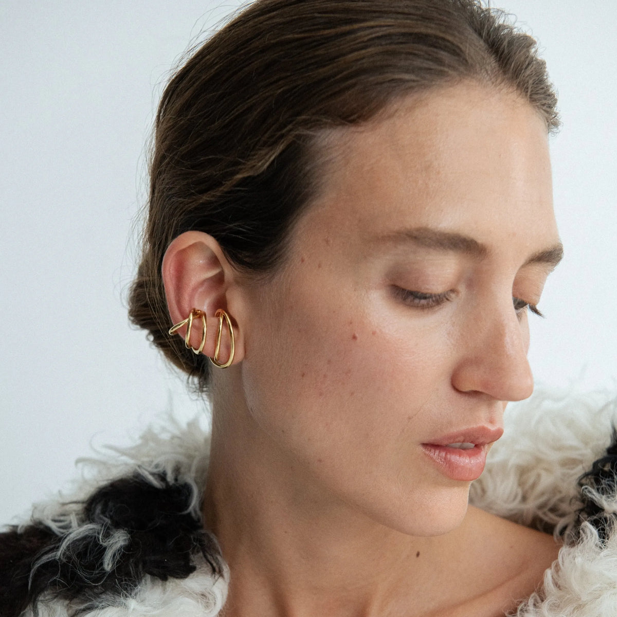 Dual Curve and Spiralis Ear Cuff Set