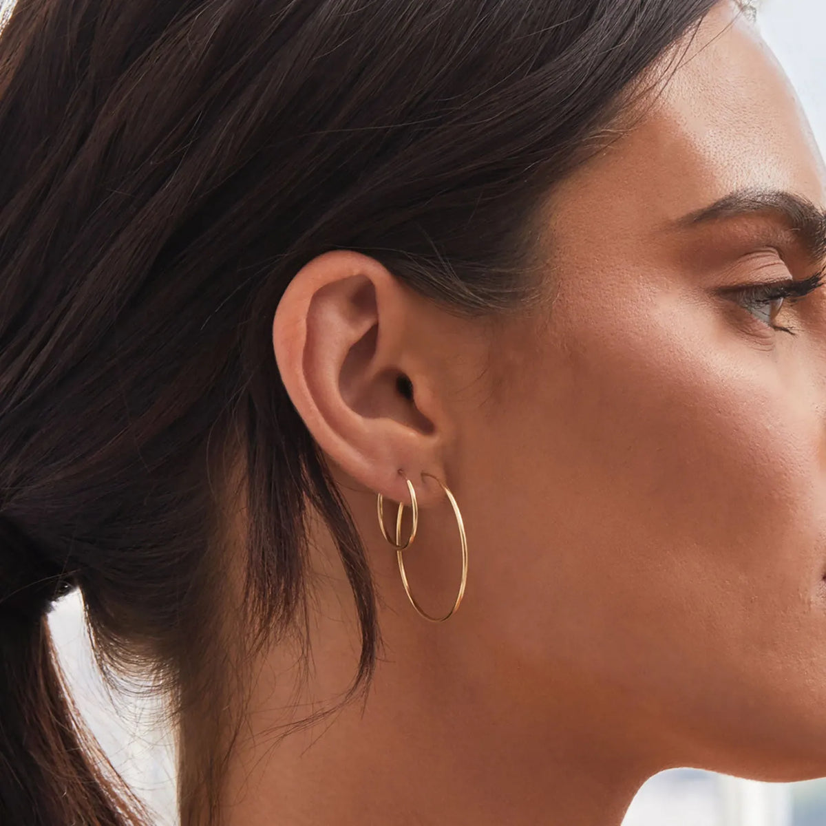Endless Hoop Earrings in 14K Gold