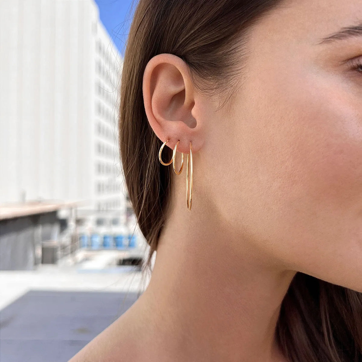 Endless Hoop Earrings in 14K Gold
