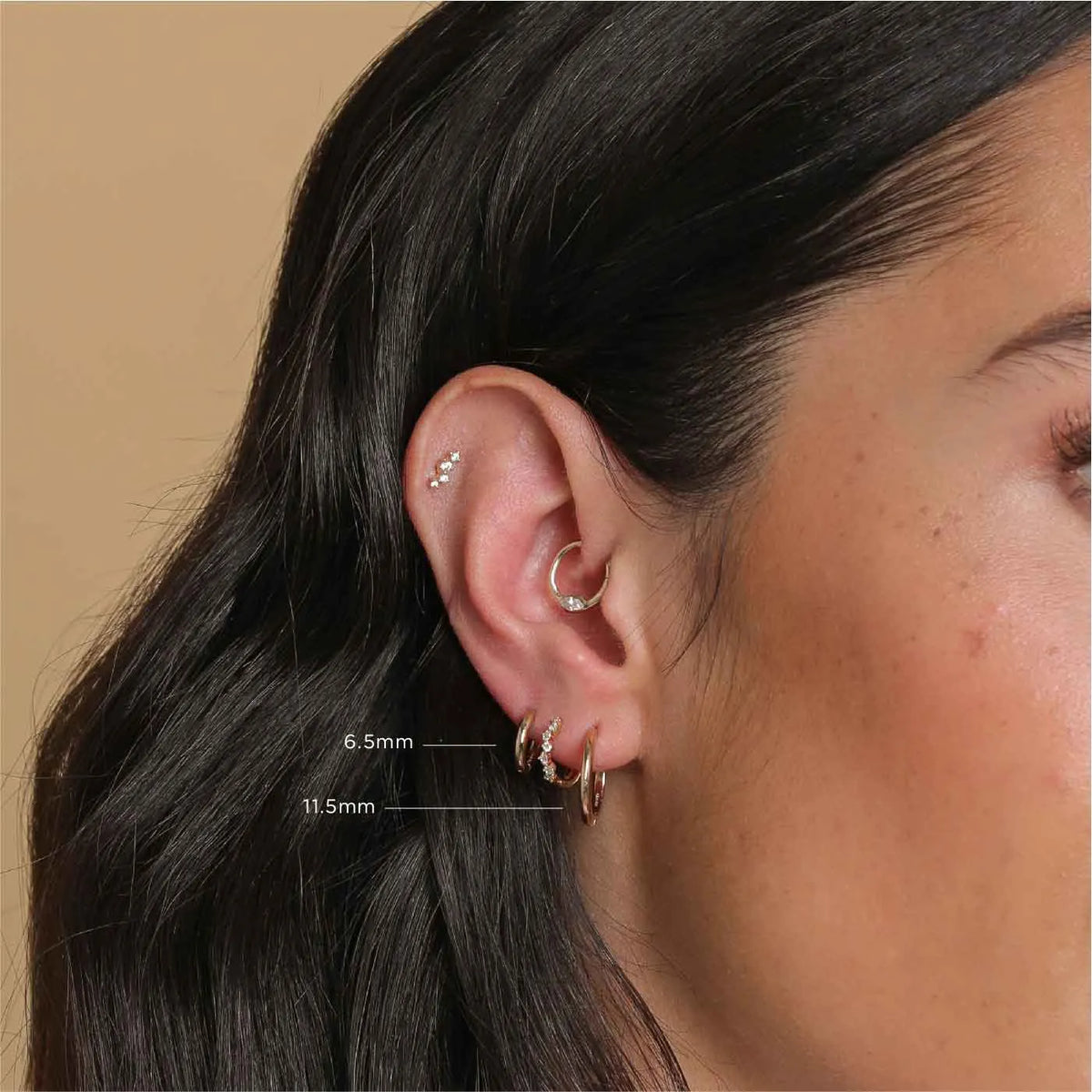 Essential 0.3 in Hoop in Gold