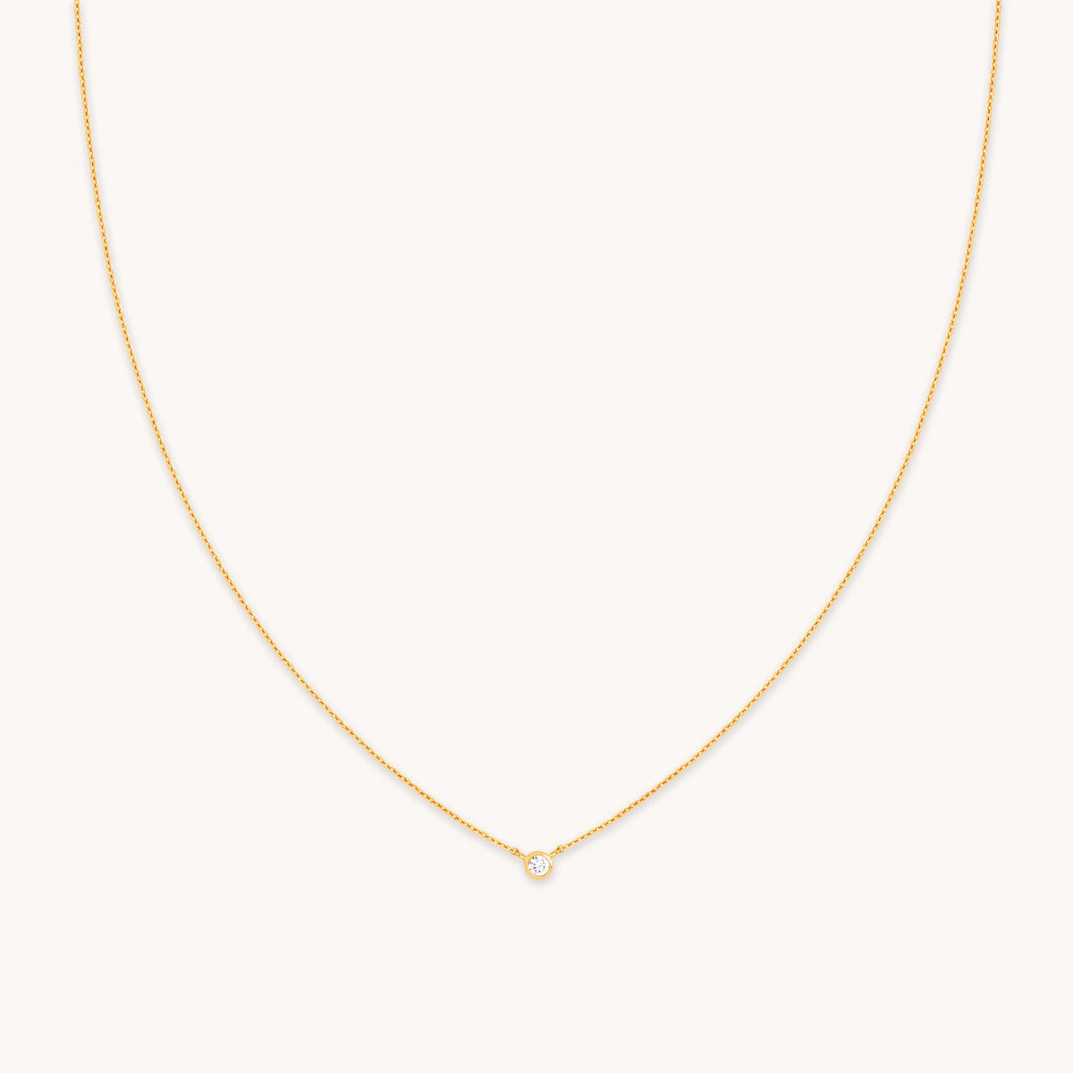 Essential Crystal Pendant Necklace in Gold