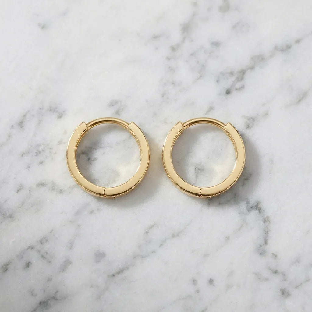 Everyday Huggie Earrings in 14K Gold