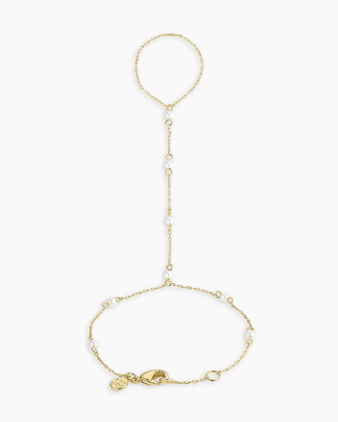 Finley Pearl Hand Chain in 18K Gold Plated