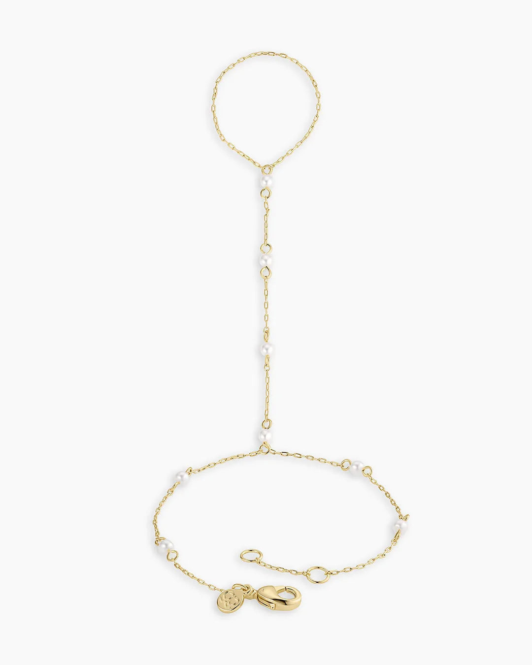 Finley Pearl Hand Chain in 18K Gold Plated