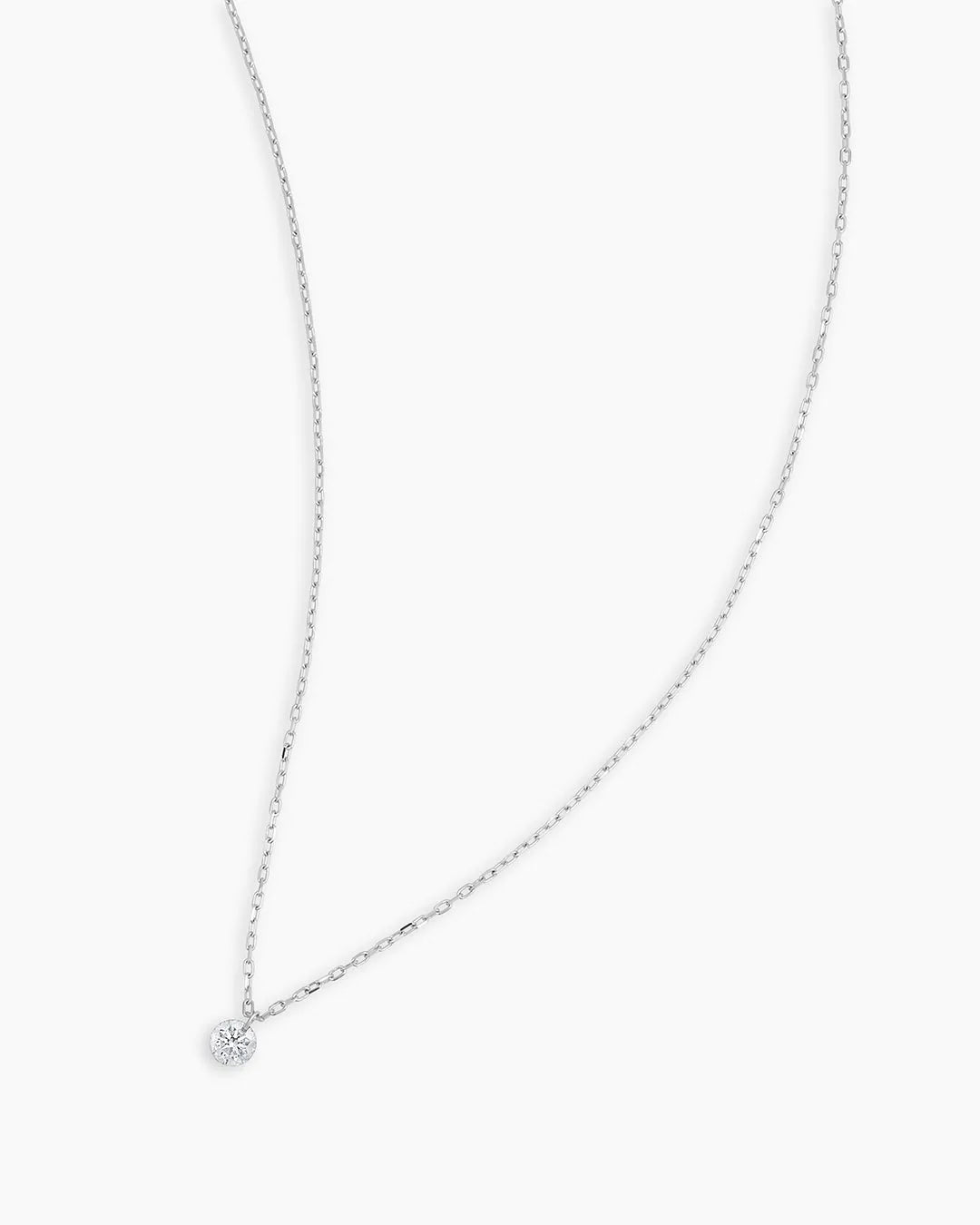 Floating Diamond Necklace in 18K Gold