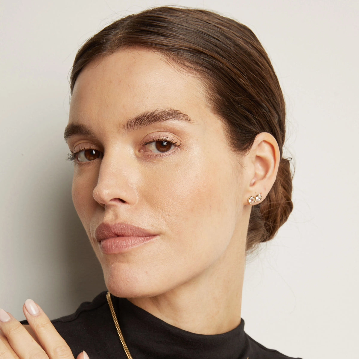 Georgian Toi et Moi Stud Earrings