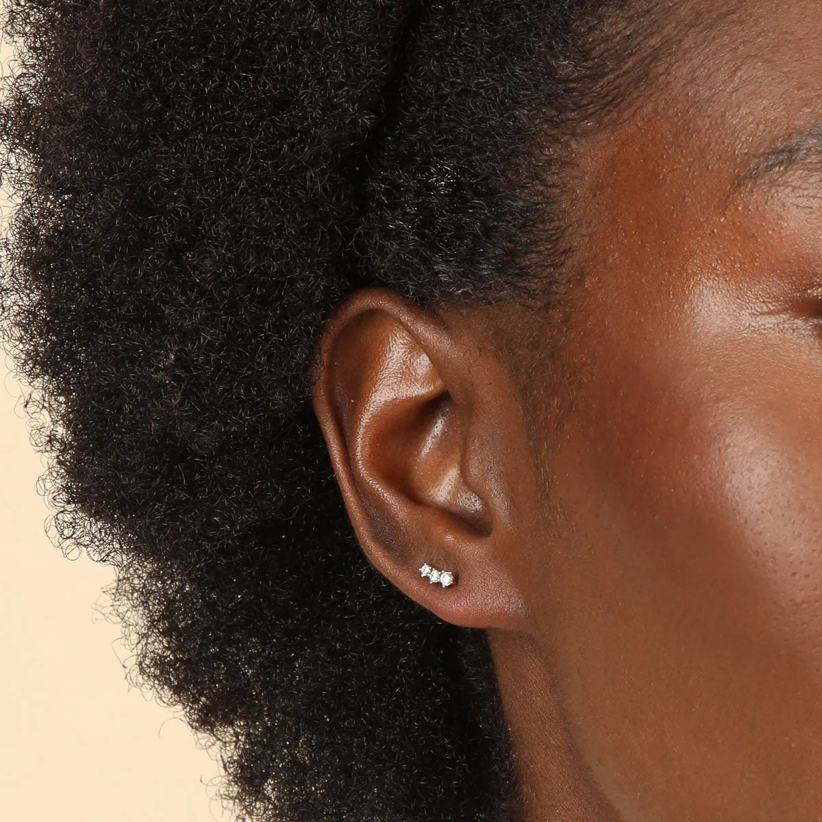 Glimmer Crystal Climber Stud Earrings