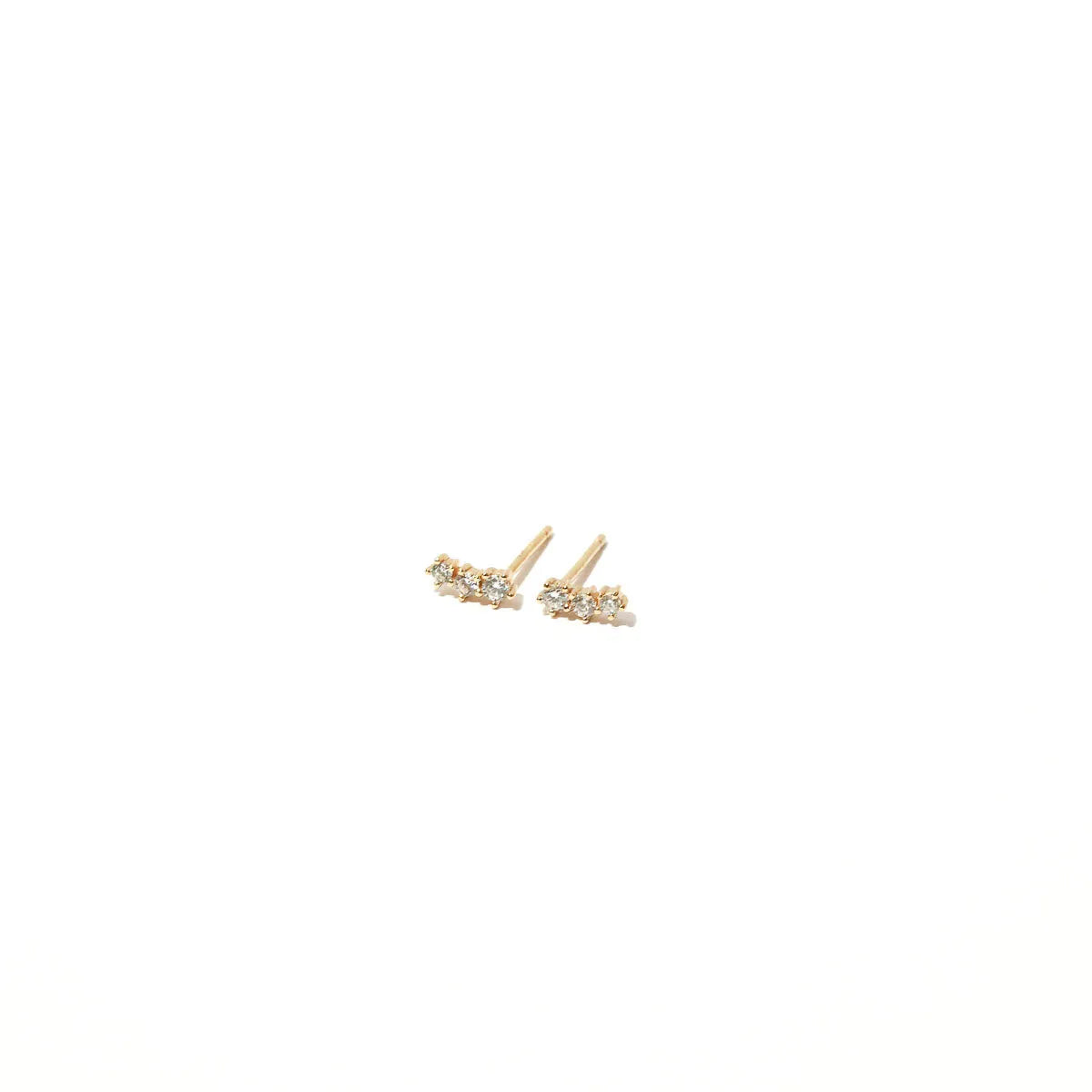 Glimmer Crystal Climber Stud Earrings