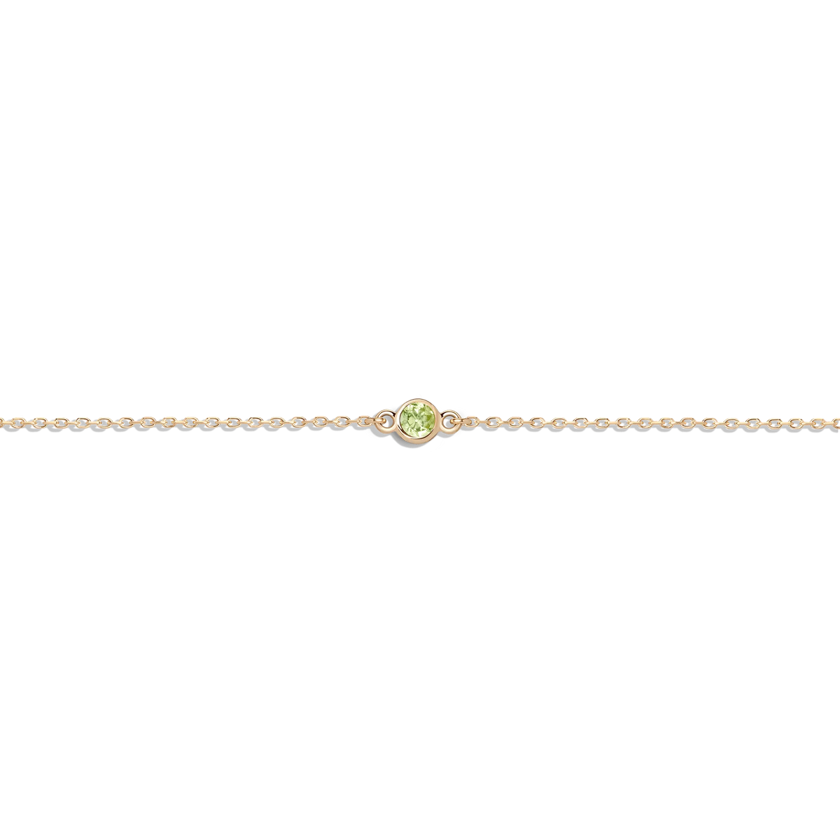 Gold Birthstone Charm Chain Bracelet
