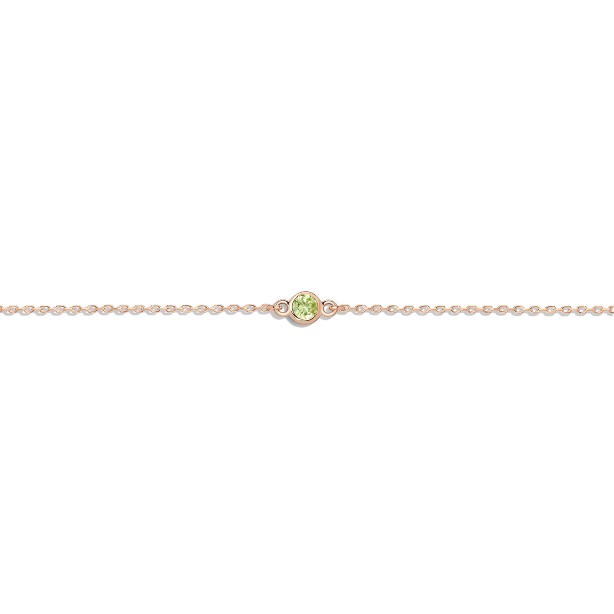 Gold Birthstone Charm Chain Bracelet