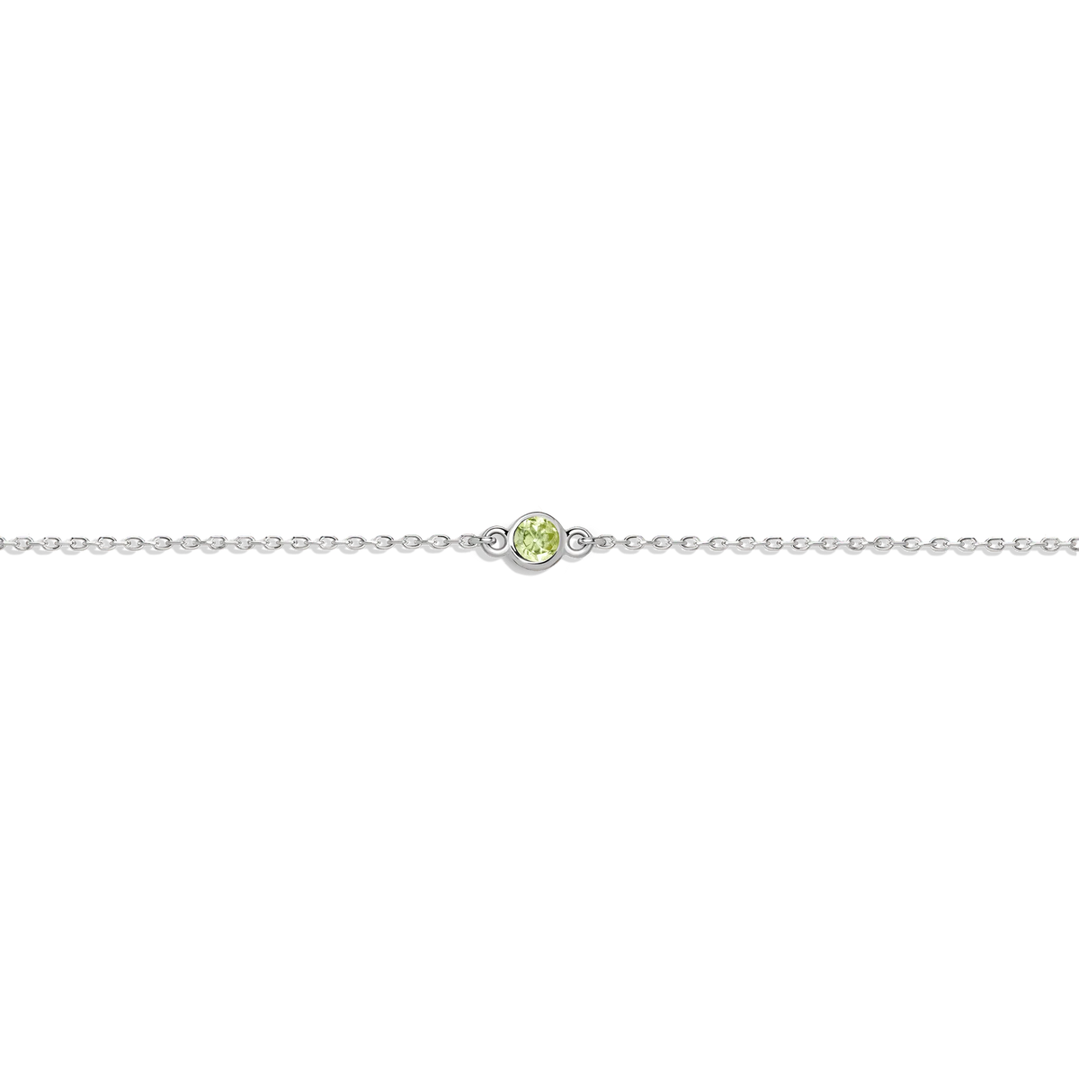 Gold Birthstone Charm Chain Bracelet