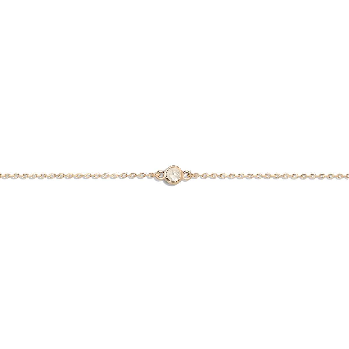 Gold Birthstone Charm Chain Bracelet