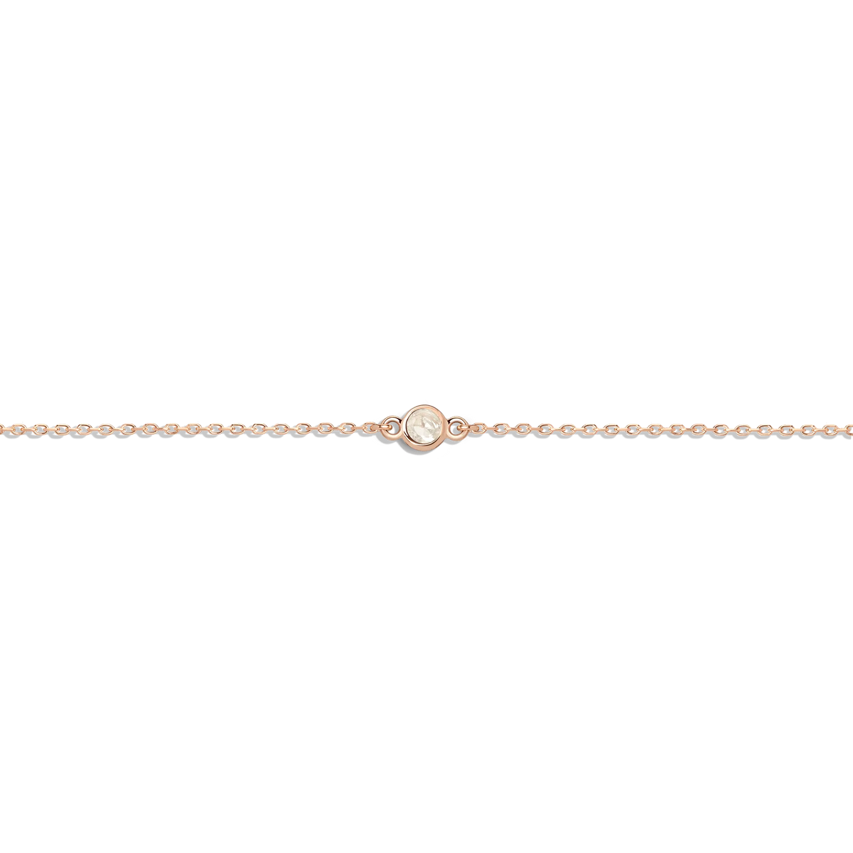 Gold Birthstone Charm Chain Bracelet