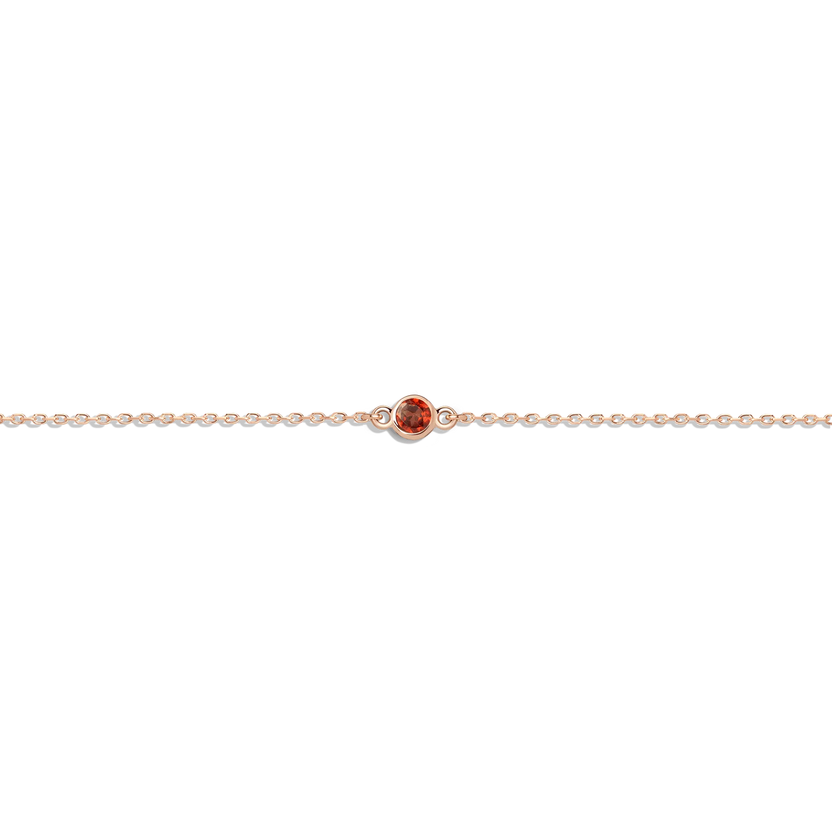 Gold Birthstone Charm Chain Bracelet