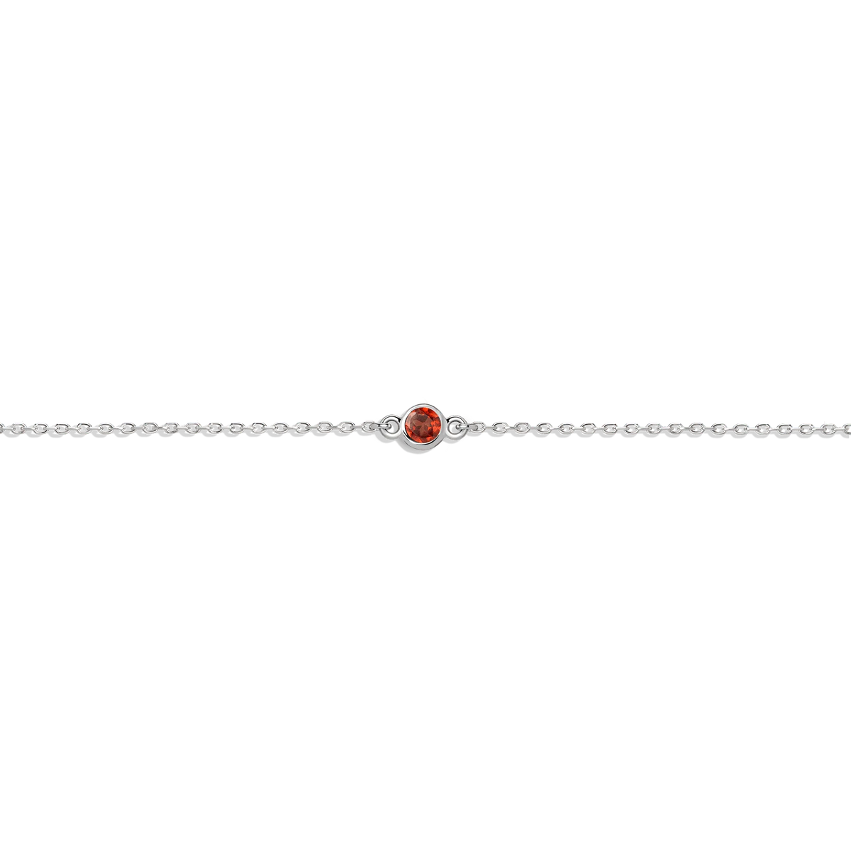 Gold Birthstone Charm Chain Bracelet