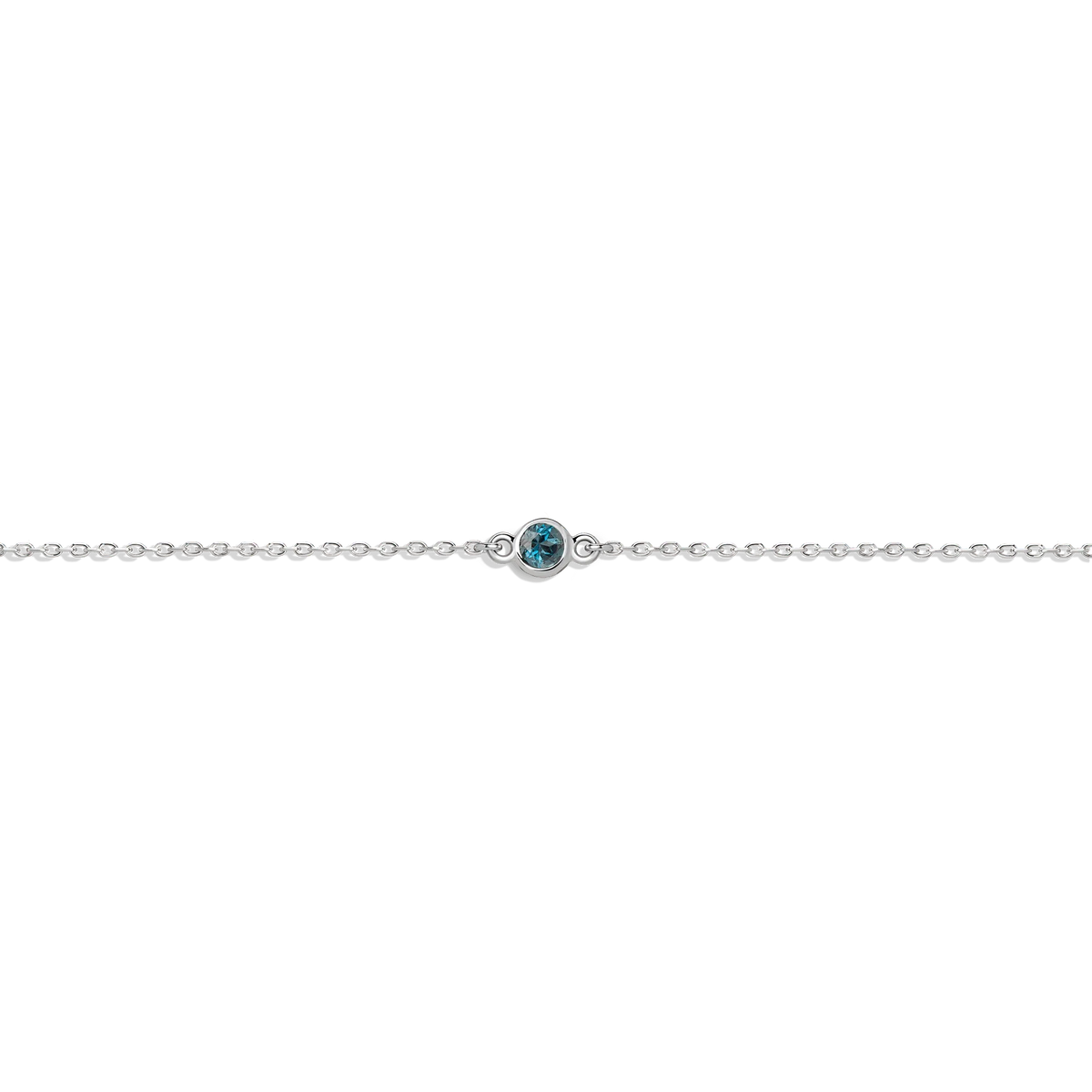 Gold Birthstone Charm Chain Bracelet