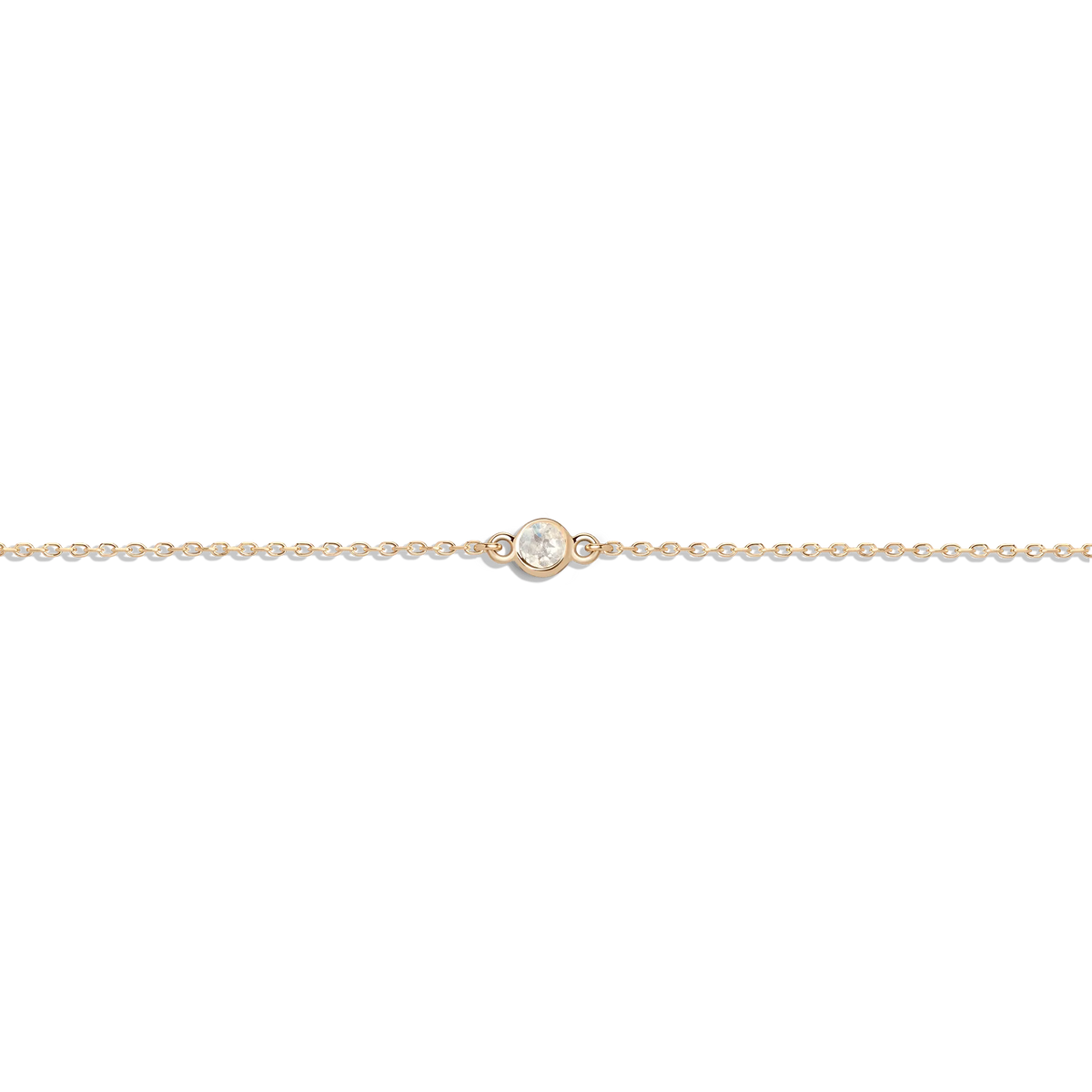 Gold Birthstone Charm Chain Bracelet