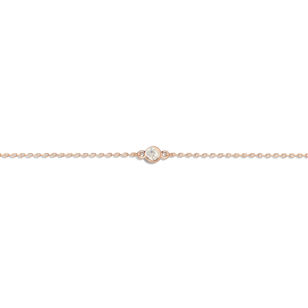 Gold Birthstone Charm Chain Bracelet