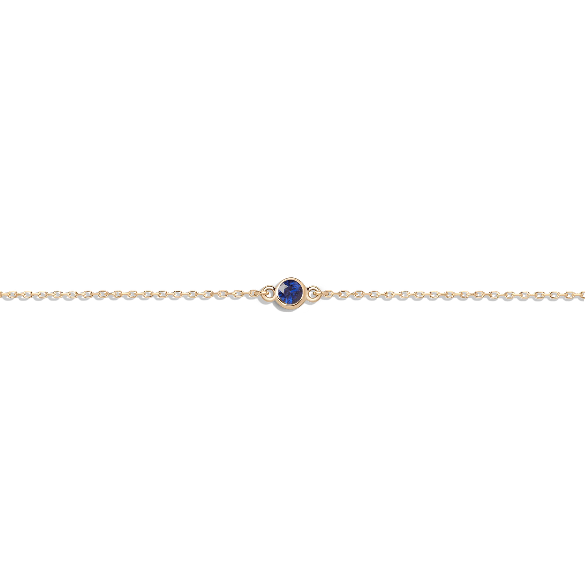 Gold Birthstone Charm Chain Bracelet