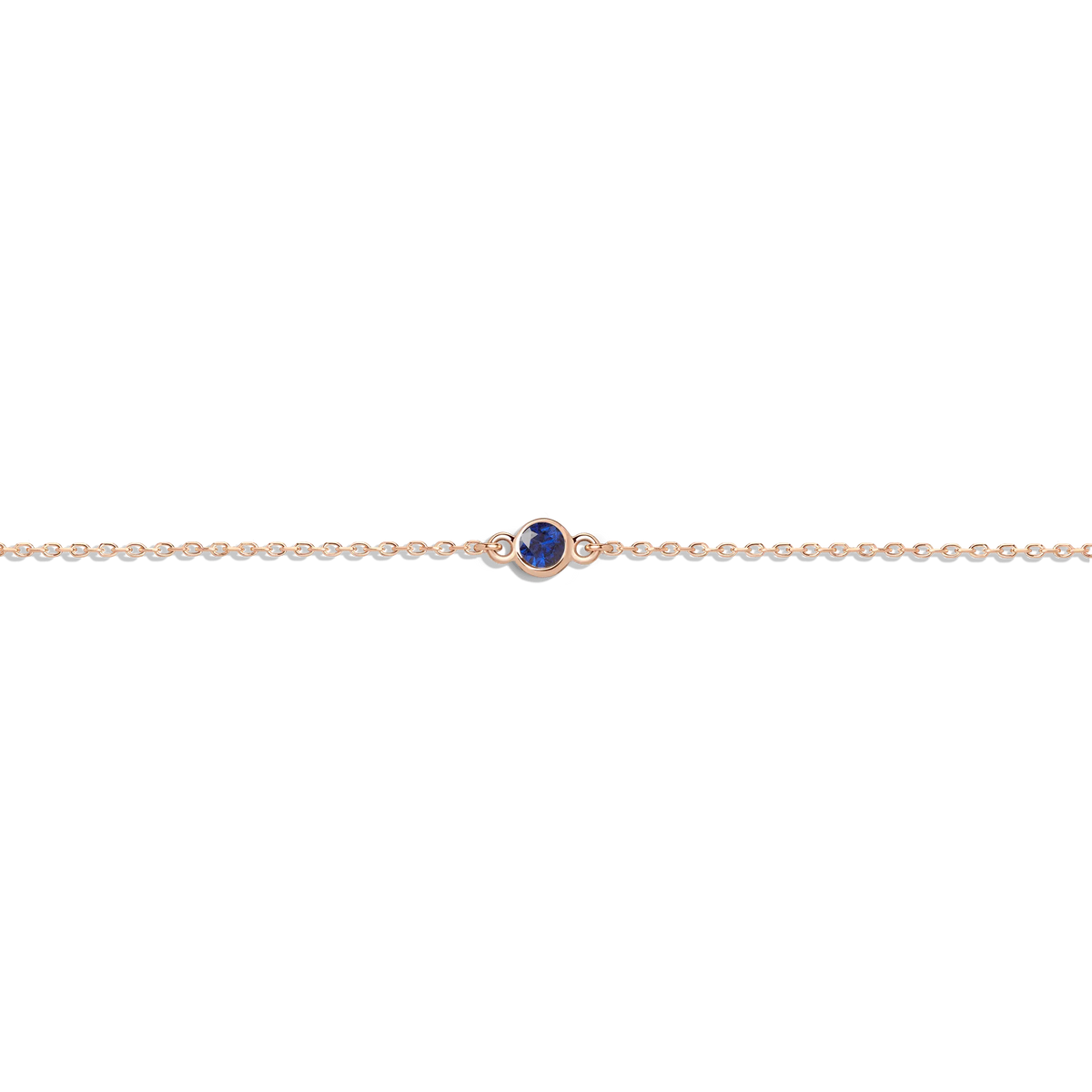 Gold Birthstone Charm Chain Bracelet