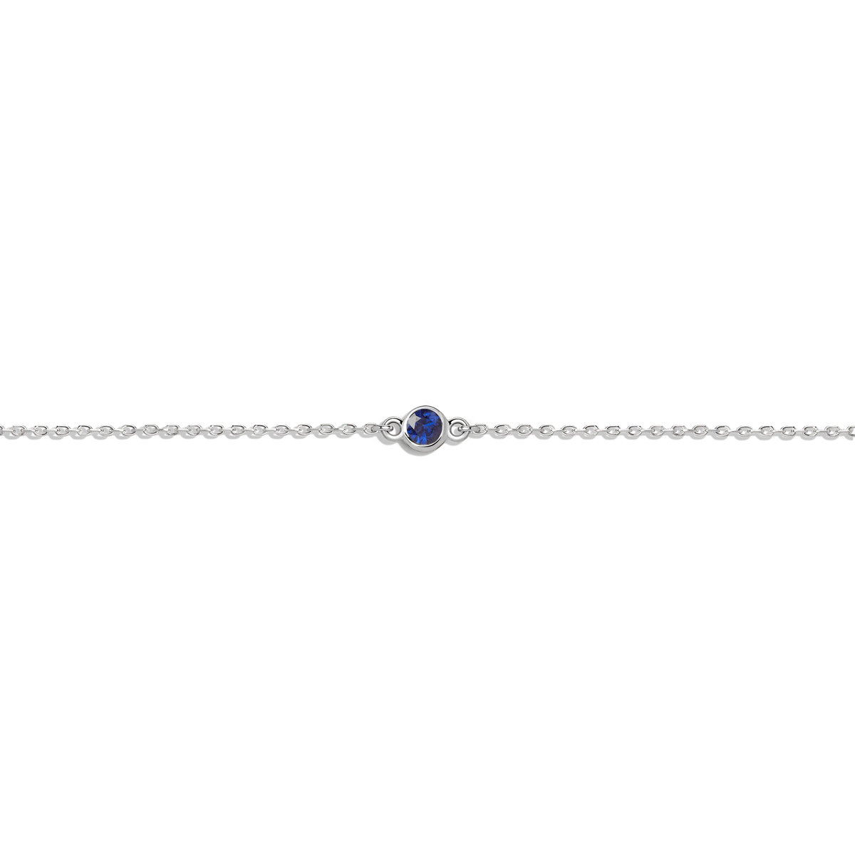 Gold Birthstone Charm Chain Bracelet