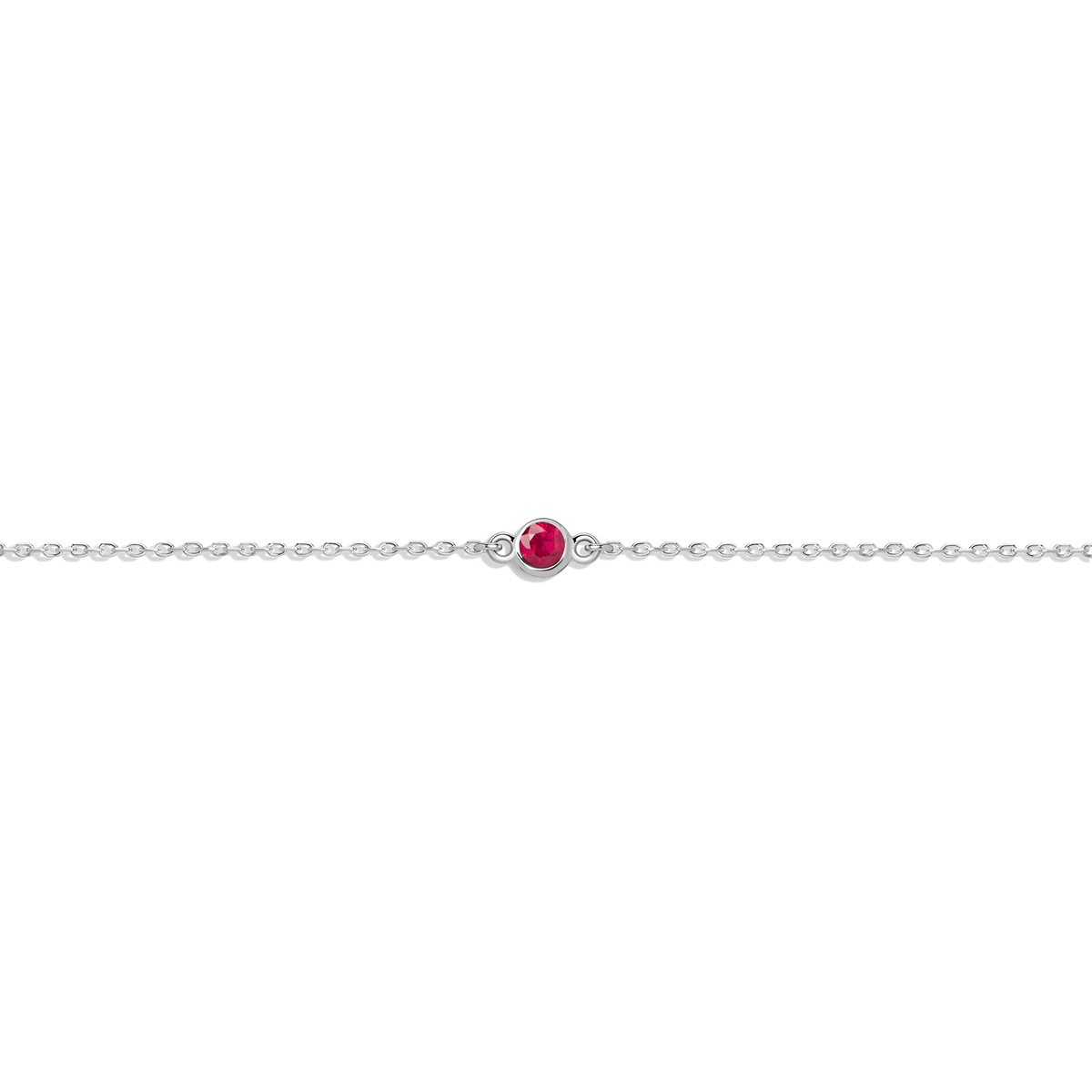 Gold Birthstone Charm Chain Bracelet