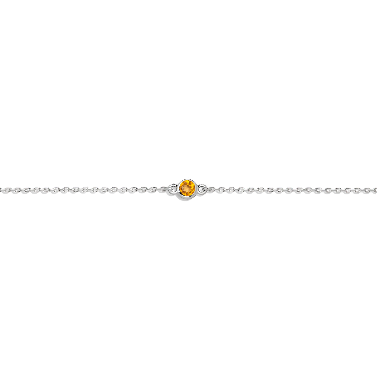 Gold Birthstone Charm Chain Bracelet