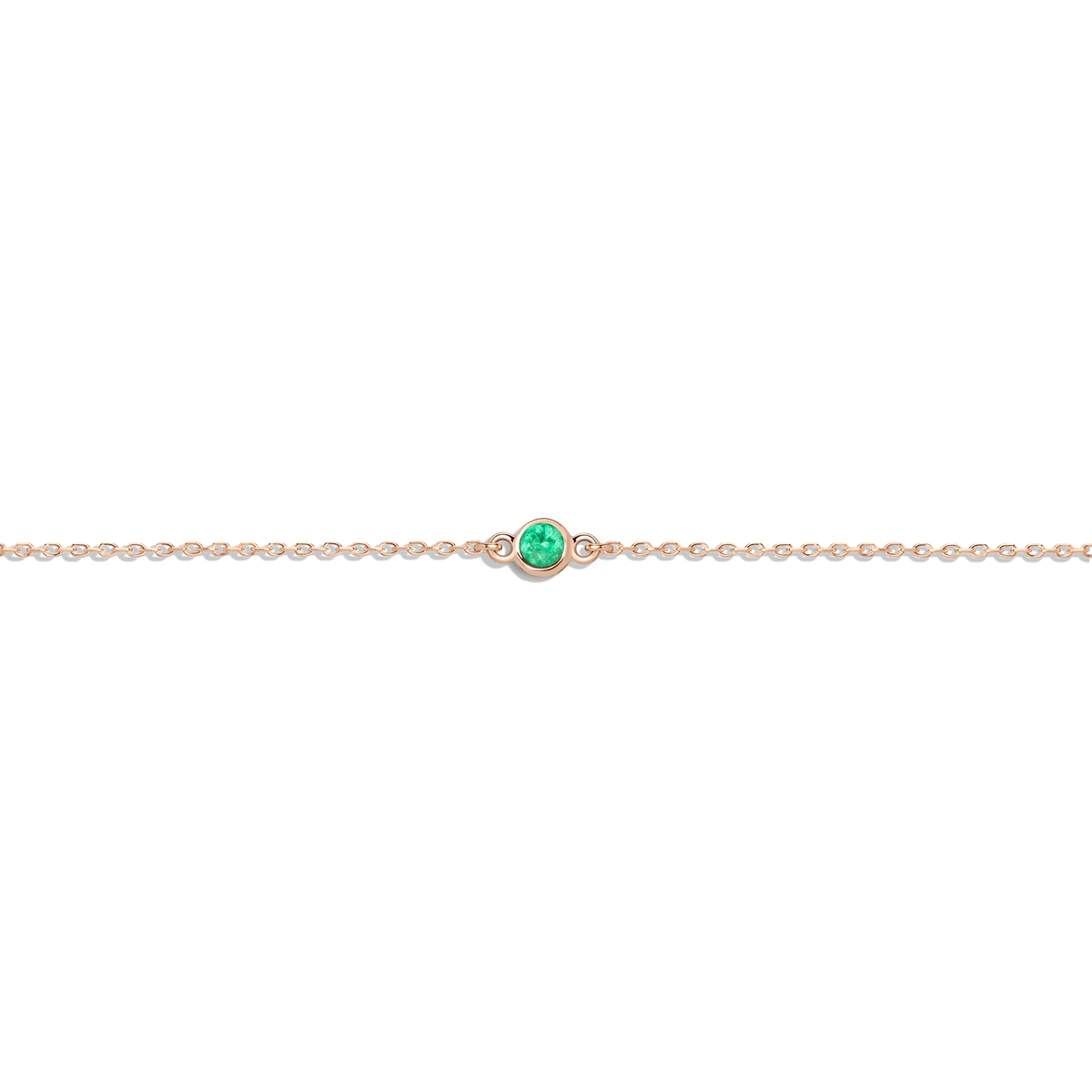 Gold Birthstone Charm Chain Bracelet