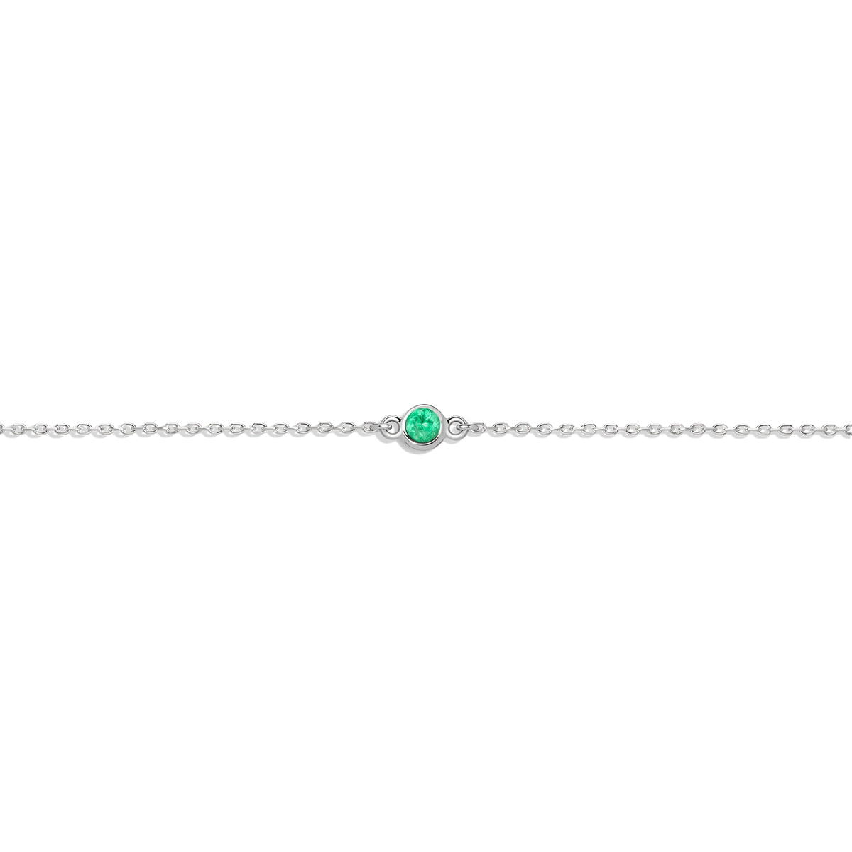 Gold Birthstone Charm Chain Bracelet