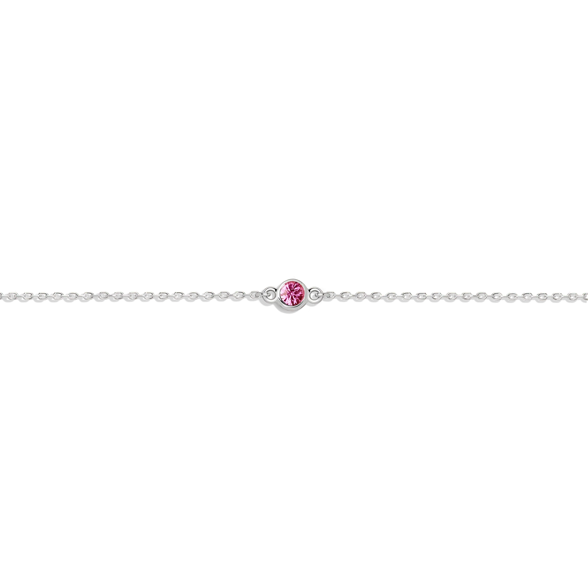 Gold Birthstone Charm Chain Bracelet