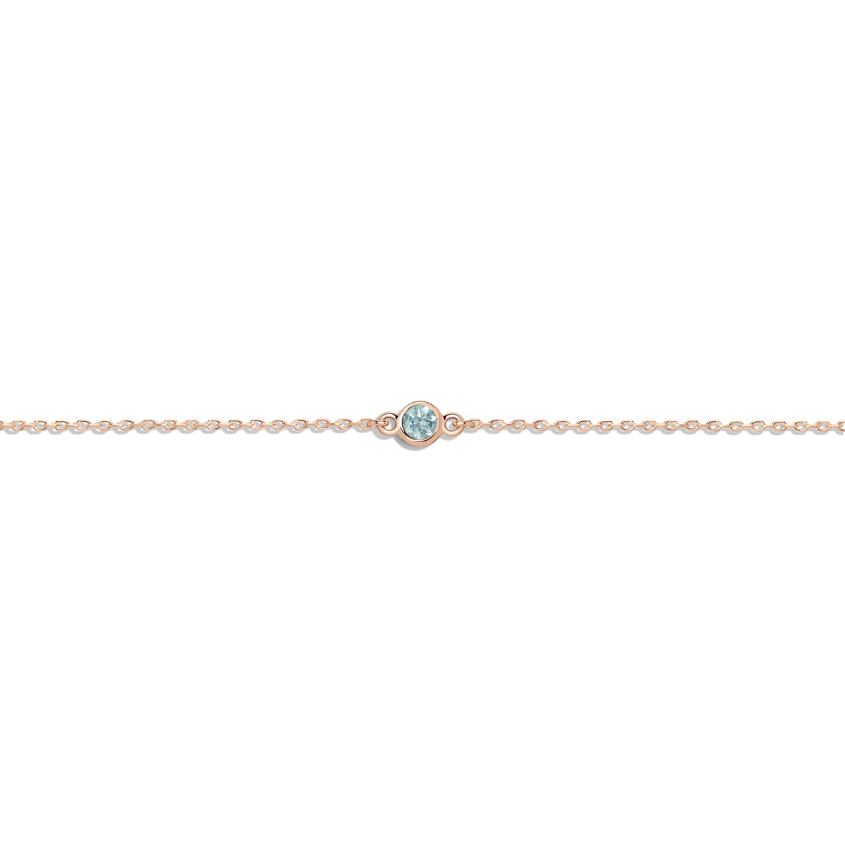 Gold Birthstone Charm Chain Bracelet