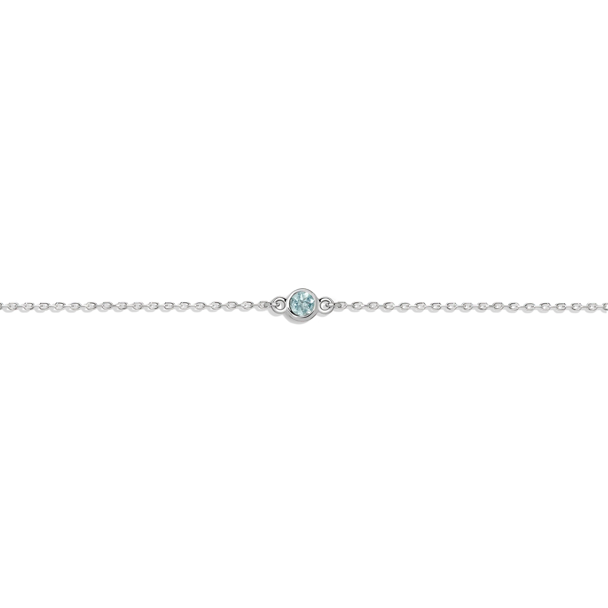 Gold Birthstone Charm Chain Bracelet