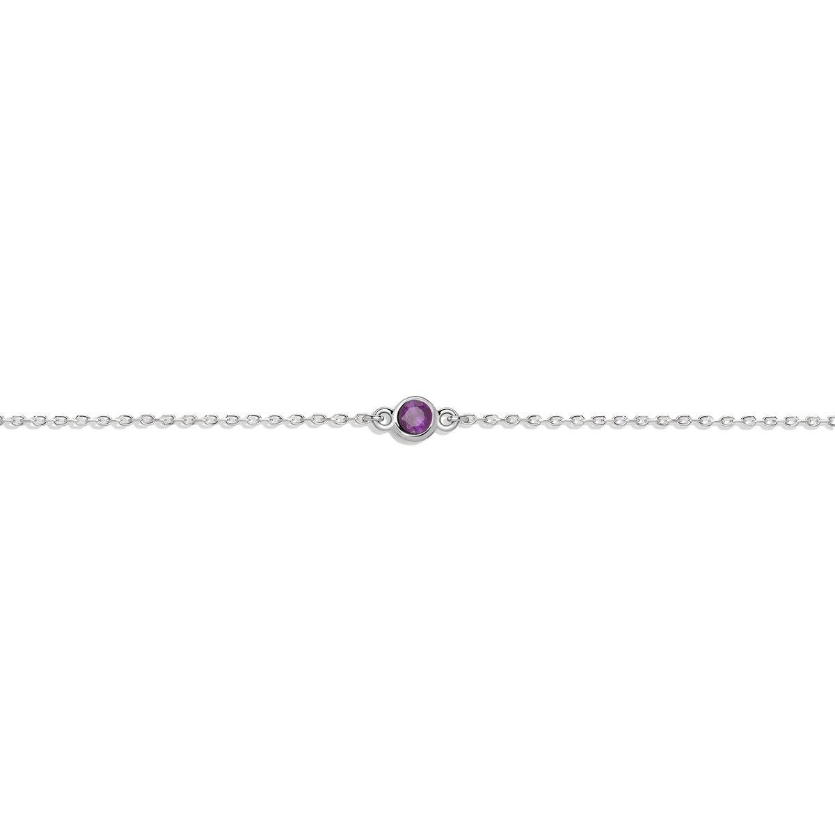 Gold Birthstone Charm Chain Bracelet