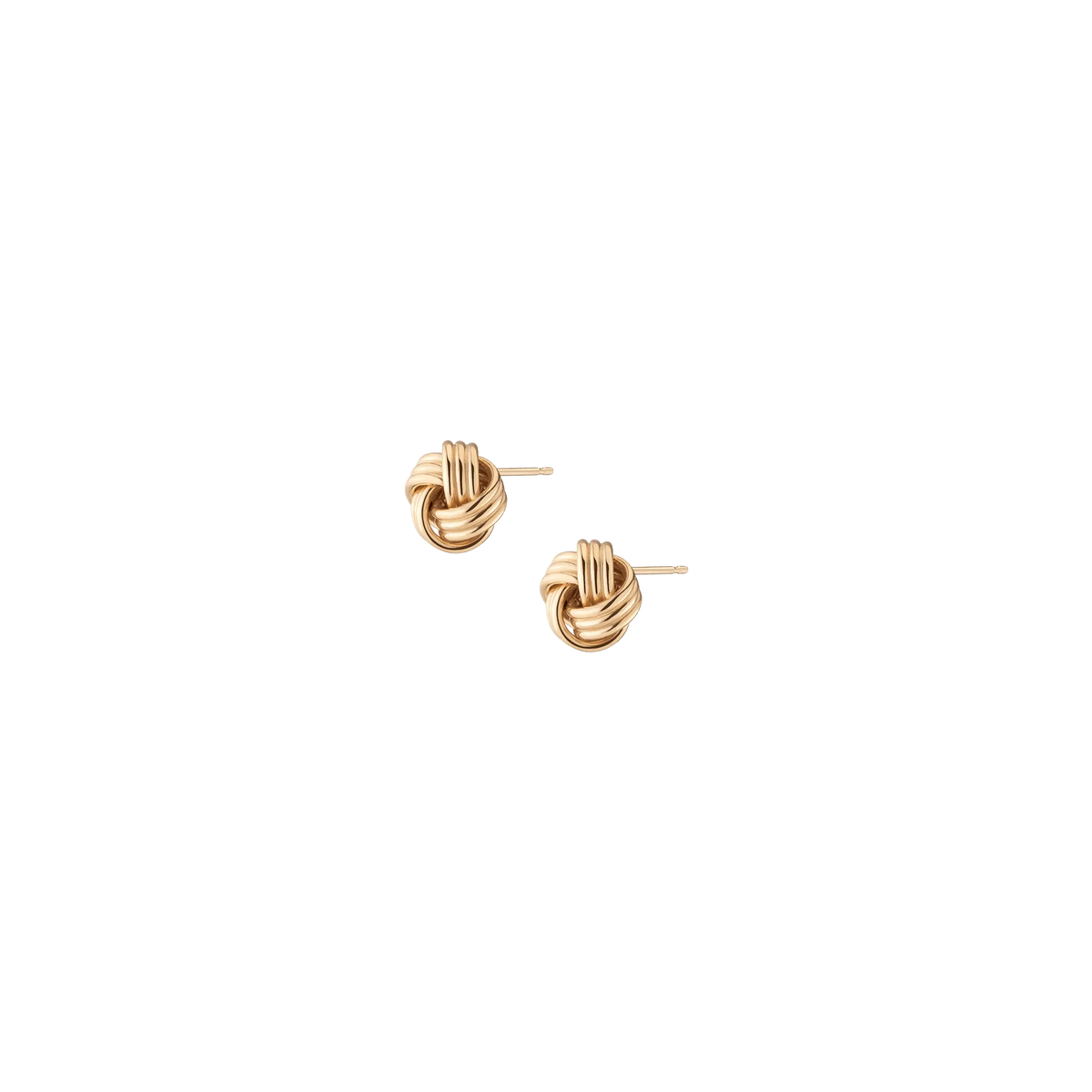 Gold Knot Stud Earrings