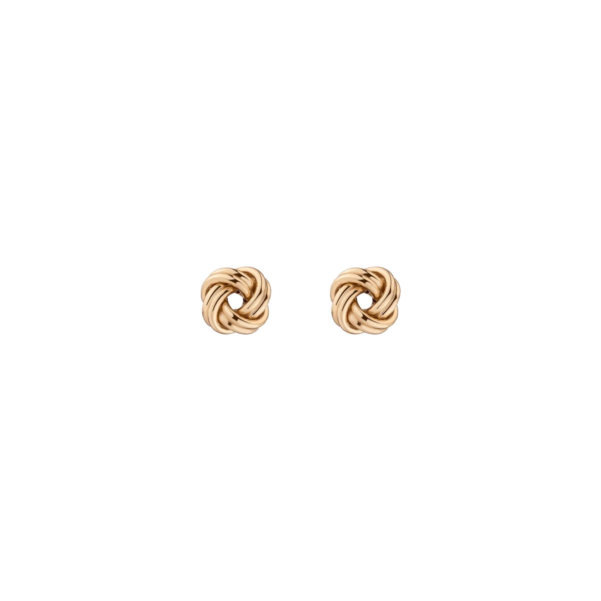 Gold Knot Stud Earrings