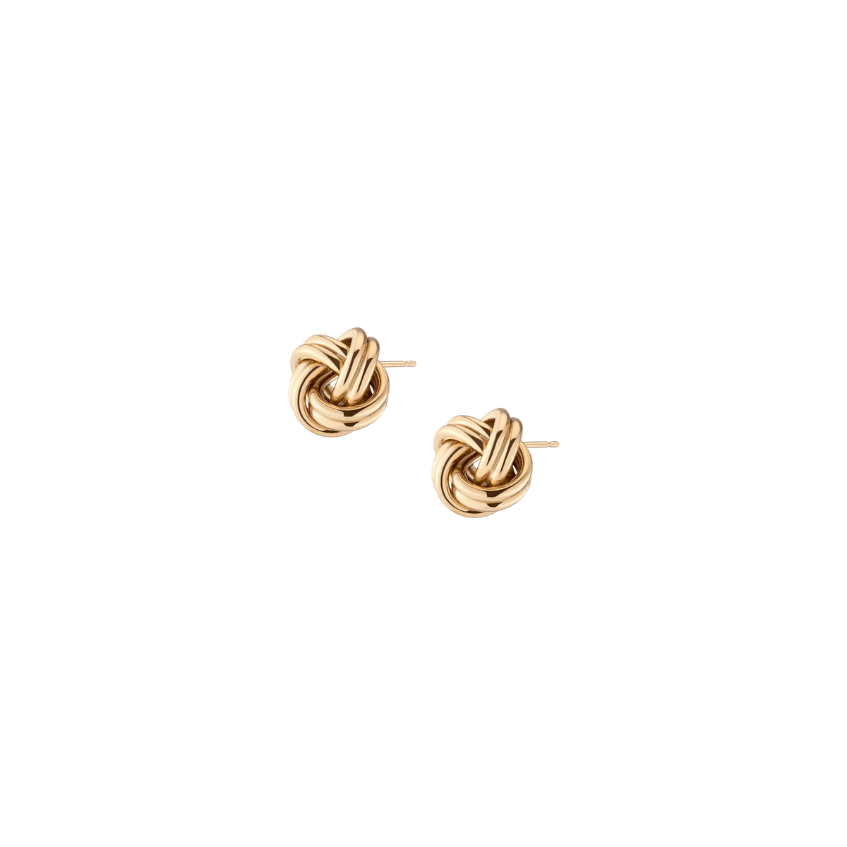 Gold Knot Stud Earrings