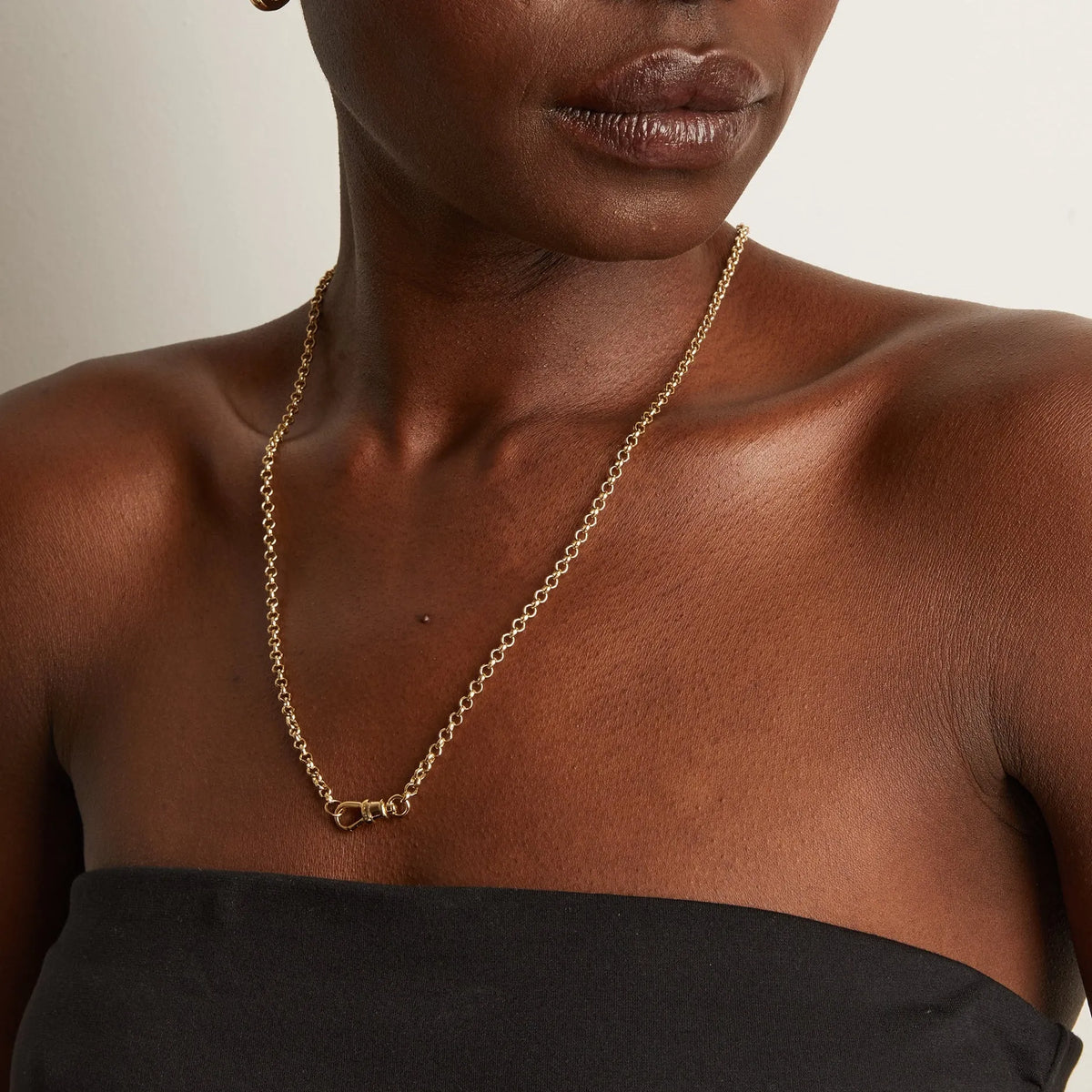 Gold Rolo Chain Necklace