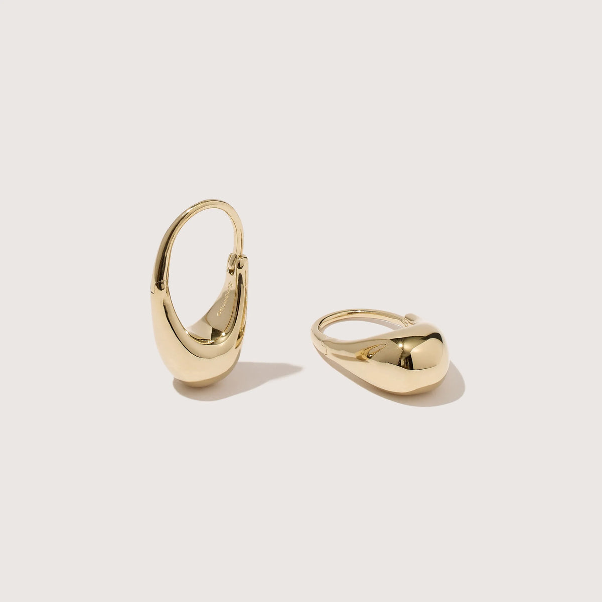 Gold Roscida Drop Hoops