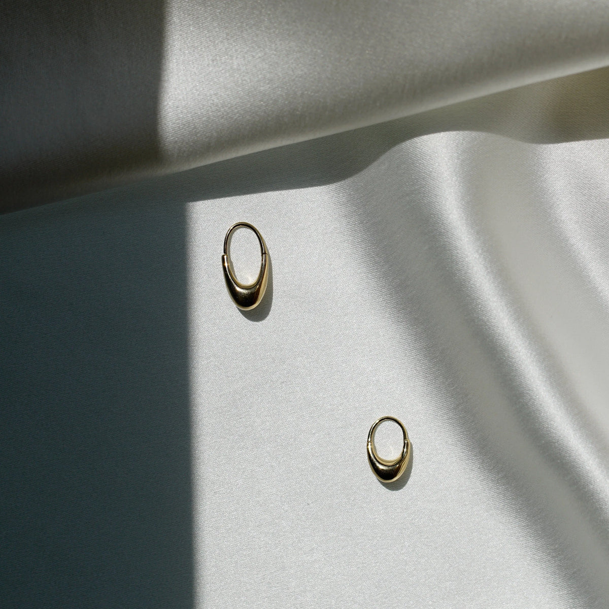 Gold Roscida Drop Hoops